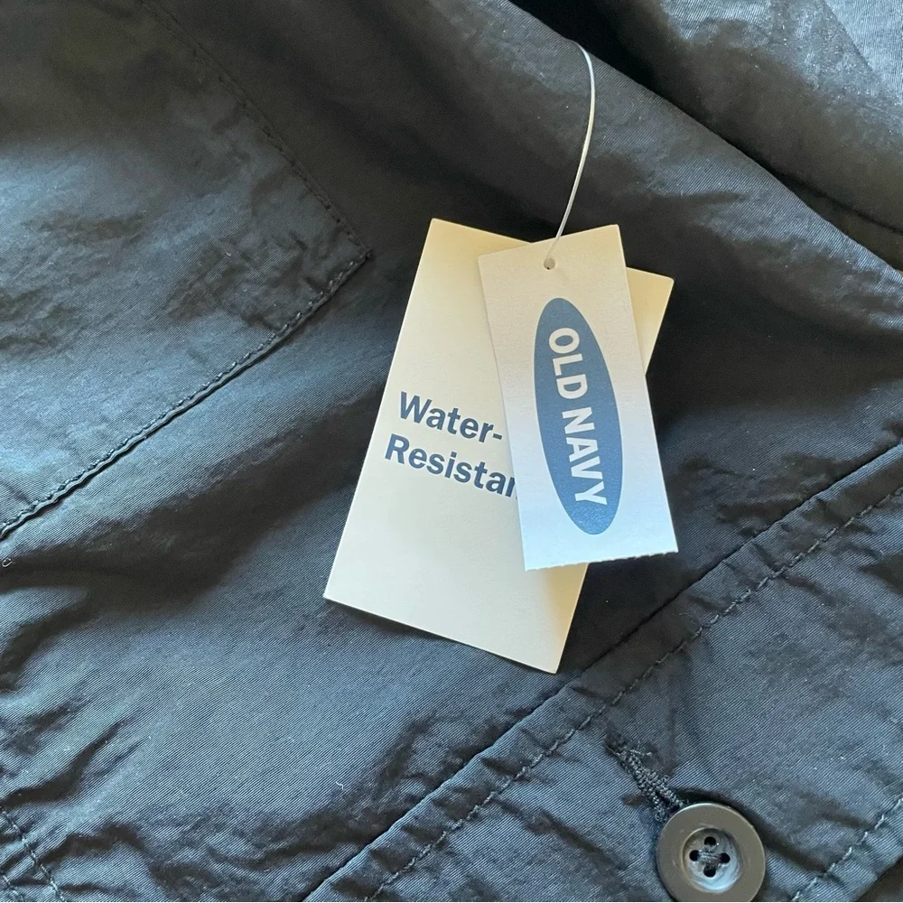NEW Old Navy Utility Jacket Water Resistant Black Youth Size Medium 8